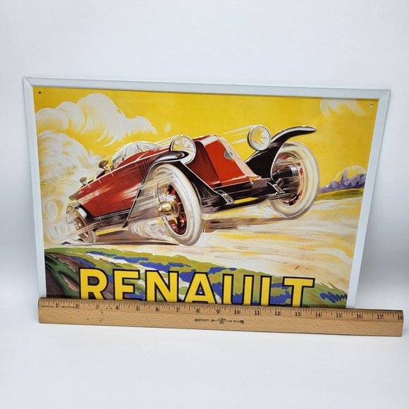 Renault Race Car Metal Sign Garage Man Cave Decor Reproduction - Picture 4 of 4
